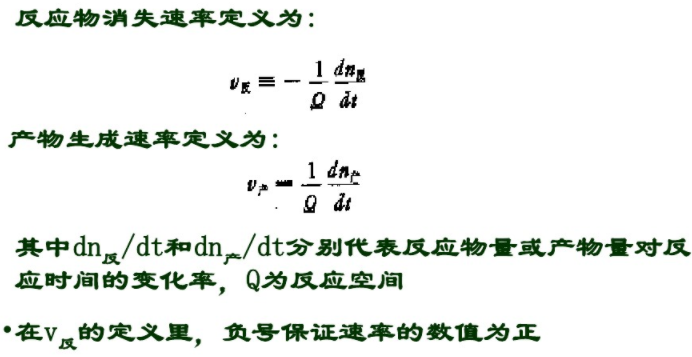 反應(yīng)物消失速率定義為: 反應(yīng)物消失速率定義為: